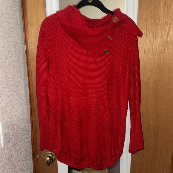 Calvin Klein Collection Sweaters - Calvin Klein Collection Scarlet Cowl Neck Sweater